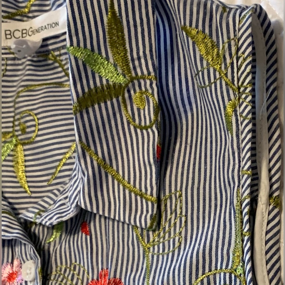 BCBGeneration Embroidered Shirt Dress - Picture 6 of 15